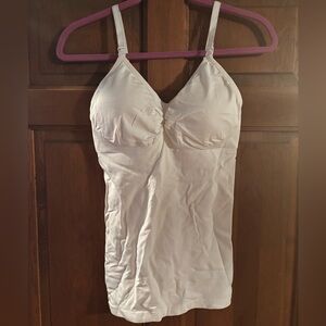 Dynabelly Nursing Tank Top Seamless Postpartum White